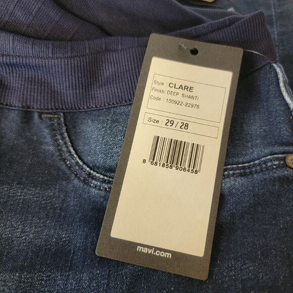 Mavi Clare Womens Maternity Jeans Deep Shanti Supersoft Straight Leg 29/28 - Picture 8 of 8